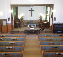 The interior of our church sanctuary