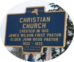 Historical marker in front of our church