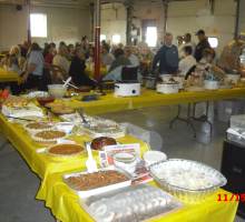 A church dinner at the Charleston fire house